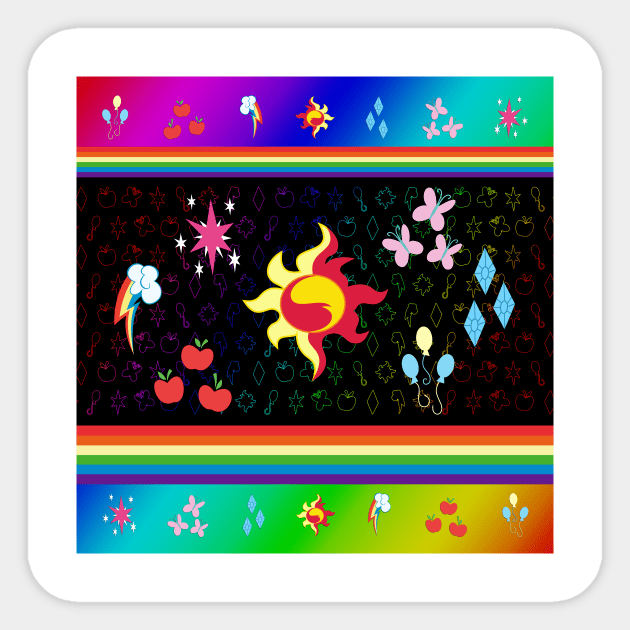 My little Pony - Elements of Harmony Cutie Mark - Mane 7 V2 Sticker by ariados4711